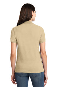 Port Authority Women's Heavyweight Cotton Pique Polo - Stone Back