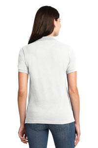 Port Authority Women's Heavyweight Cotton Pique Polo - White Back