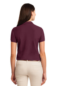 Port Authority Women's Silk Touch Polo - Burgundy Back