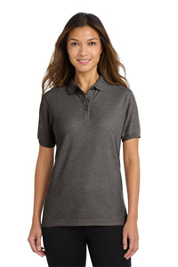 Port Authority Women's Silk Touch Polo - Charcoal Heather Grey