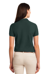 Port Authority Women's Silk Touch Polo - Dark Green Back