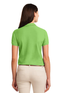 Port Authority Women's Silk Touch Polo - Lime Back
