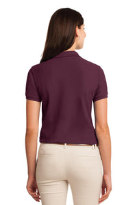 Port Authority Women's Silk Touch Polo - Maroon Back