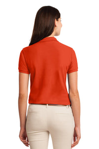 Port Authority Women's Silk Touch Polo - Orange Back