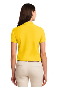 Port Authority Women's Silk Touch Polo - Sunflower Yellow Back