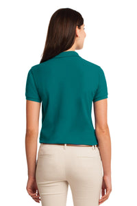 Port Authority Women's Silk Touch Polo - Teal Green Back