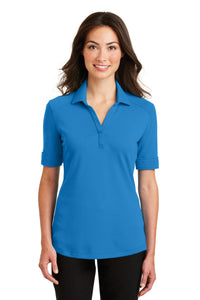 Port Authority Ladies Silk Touch Interlock Performance Polo - Brilliant Blue