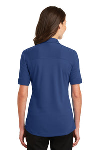 Port Authority Ladies Silk Touch Interlock Performance Polo - Royal Back