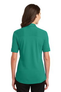 Port Authority Ladies Silk Touch Interlock Performance Polo - Verdant Green Back