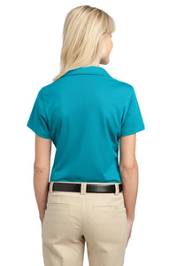 Port Authority Women's Tech Pique Polo - Deep Teal Blue Back