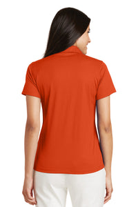 Port Authority Women's Performance Fine Jacquard Polo - Autumn Orange Back