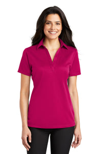 Port Authority Women's Silk Touch Performance Polo - Pink Raspberry