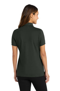 Port Authority Women's Stretch Pique Polo - Grey Smoke Back