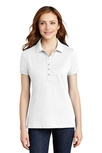 Port Authority Women's Stretch Pique Polo - White