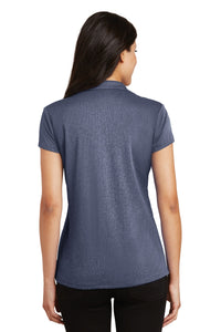 Port Authority Women's Trace Heather Polo - True Navy Heather Back