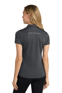 Port Authority Women's Pinpoint Mesh Zip Polo - Battleship Grey Back