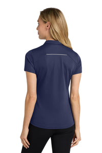 Port Authority Women's Pinpoint Mesh Zip Polo - True Navy Back