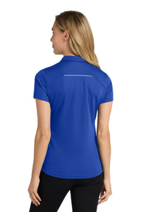 Port Authority Women's Pinpoint Mesh Zip Polo - True Royal Back