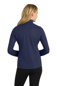 Port Authority Women's Pinpoint Mesh 1/2-Zip - True Navy Back