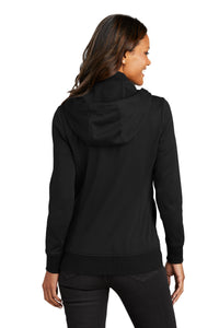 Port Authority Women's Smooth Fleece Hooded Jacket L814 - Deep Black Back
