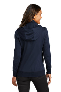 Port Authority Women's Smooth Fleece Hooded Jacket L814 - River Blue Navy Back
