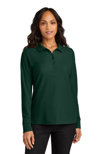 Port Authority Women's Wearever Signature Pique Long Sleeve Polo LK200LS - Dark Green