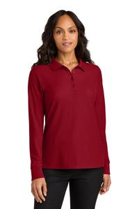 Port Authority Women's Wearever Signature Pique Long Sleeve Polo LK200LS - Rich Red