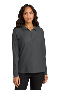 Port Authority Women's Wearever Signature Pique Long Sleeve Polo LK200LS - Storm Grey