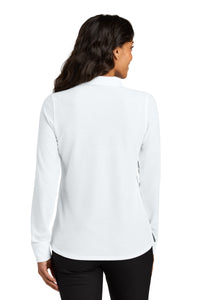 Port Authority Women's Wearever Signature Pique Long Sleeve Polo LK200LS - White Back