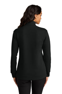 Port Authority Women's Wearever Signature Double Pique 1/4-Zip LK210 - Deep Black Back