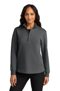 Port Authority Women's Wearever Signature Double Pique 1/4-Zip LK210 - Storm Grey