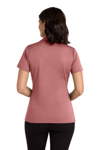 Port Authority  Women's Heathered Silk Touch  Performance Polo - Garnet Heather Back