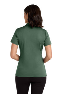 Port Authority  Women's Heathered Silk Touch  Performance Polo - Green Glen Heather Back