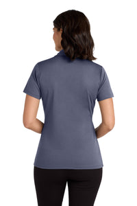 Port Authority  Women's Heathered Silk Touch  Performance Polo - Navy Heather Back