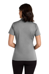 Port Authority  Women's Heathered Silk Touch  Performance Polo - Shadow Grey Heather Back