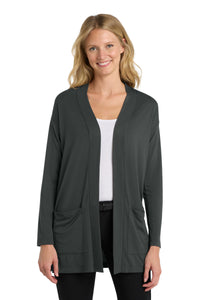Port Authority  Women's Concept Long Pocket Cardigan - Grey Smoke