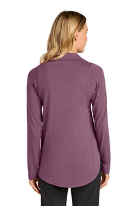 Port Authority Women's Luxe Knit Button Tunic LK5602 - Purple Mist Back