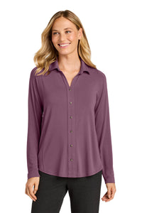Port Authority Women's Luxe Knit Button Tunic LK5602 - Purple Mist