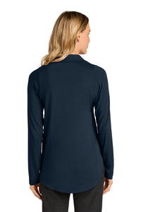 Port Authority Women's Luxe Knit Button Tunic LK5602 - River Blue Navy Back