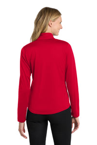 Port Authority  Women's Silk Touch  Performance 1/4-Zip LK584 - Red/ Black Back