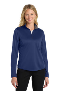 Port Authority  Women's Silk Touch  Performance 1/4-Zip LK584 - Royal/ Steel Grey