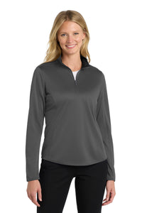 Port Authority  Women's Silk Touch  Performance 1/4-Zip LK584 - Steel Grey/ Black