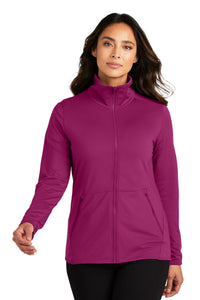 Port Authority Women's Accord Stretch Fleece Full-Zip LK595 - Wine