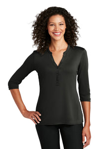 Port Authority   Women's UV Choice Pique Henley LK750 - Black