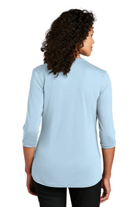 Port Authority   Women's UV Choice Pique Henley LK750 - Cloud Blue Back