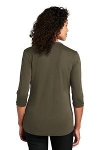 Port Authority   Women's UV Choice Pique Henley LK750 - Deep Olive Back