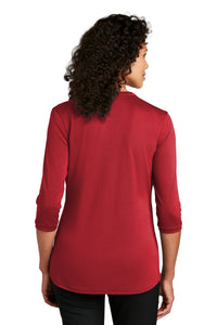 Port Authority   Women's UV Choice Pique Henley LK750 - Rich Red Back