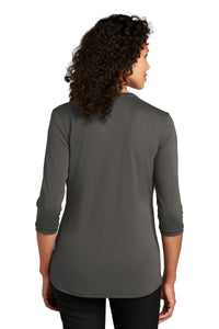 Port Authority   Women's UV Choice Pique Henley LK750 - Sterling Grey Back