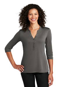 Port Authority   Women's UV Choice Pique Henley LK750 - Sterling Grey