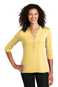 Port Authority   Women's UV Choice Pique Henley LK750 - Sunbeam Yellow